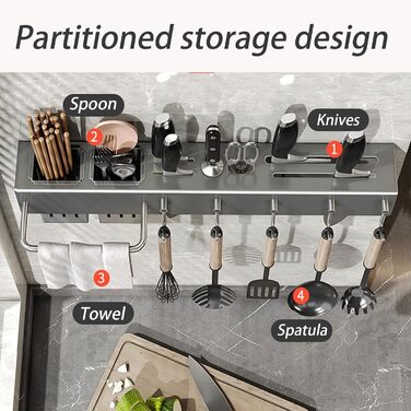 Настінний органайзер для кухонного приладдя 40 см CRCRC