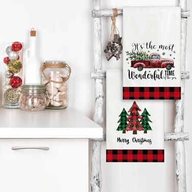 Набір з 2 різдвяних кухонних рушників 45 x 65 см, набір R Ohok