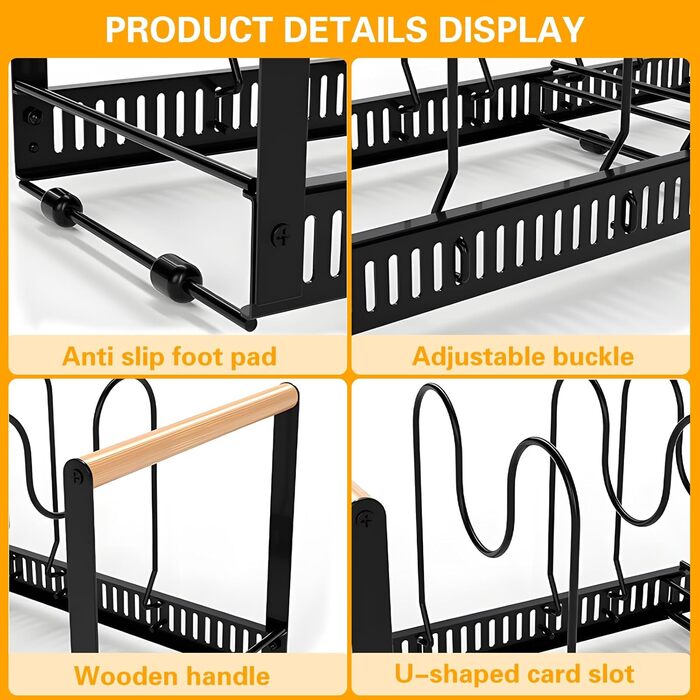 Підставки для посуду з 10 регульованими роздільниками RDDAIPE