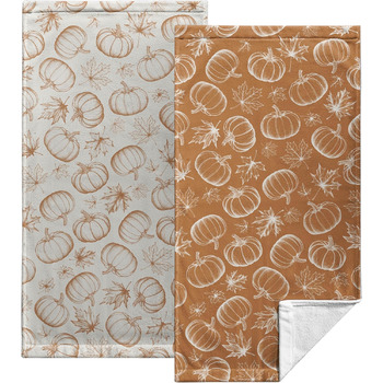 Різдвяні кухонні рушники Kwlegh, рушник для рук, різдвяна ялинка, цукерка-тростина, сніжинка, рушник для пальців, набір з 2 шт. , милий чоловічий банний рушник, високопоглинаючі рушники, 36 x (осінь-гарбуз-клен-ab)