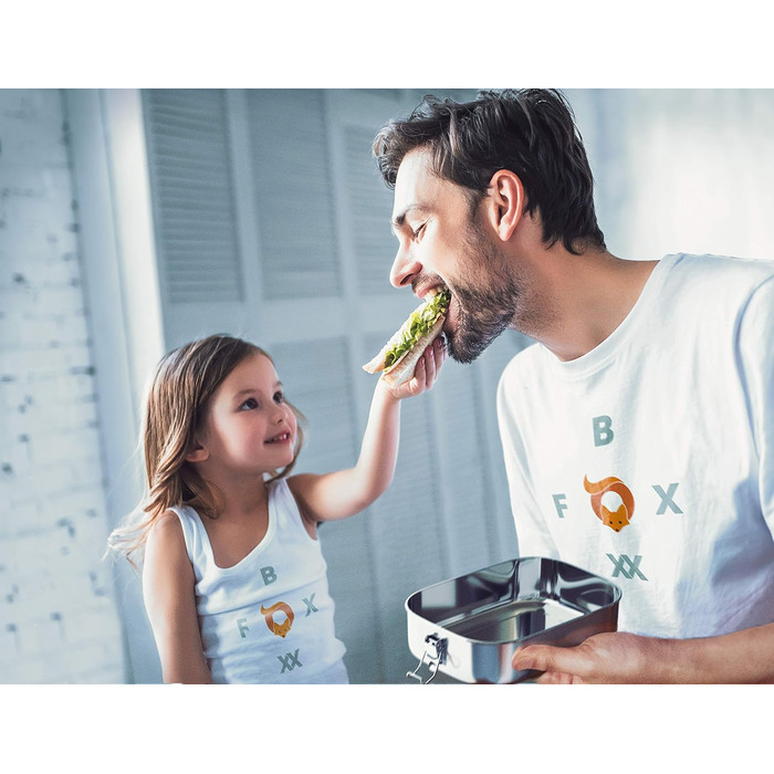 Ланч-бокс для дітей металевий 800 мл, 2 перегородки FOXBOXX