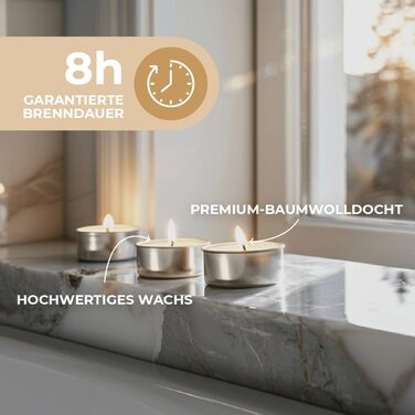 Чайні свічки, час горіння 8 годин, 200 шт. HORECA CANDLES