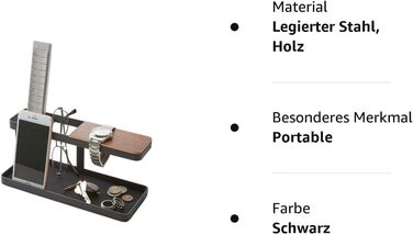 Органайзер для столу Yamazaki Tower, сталевий, чорний, один розмір