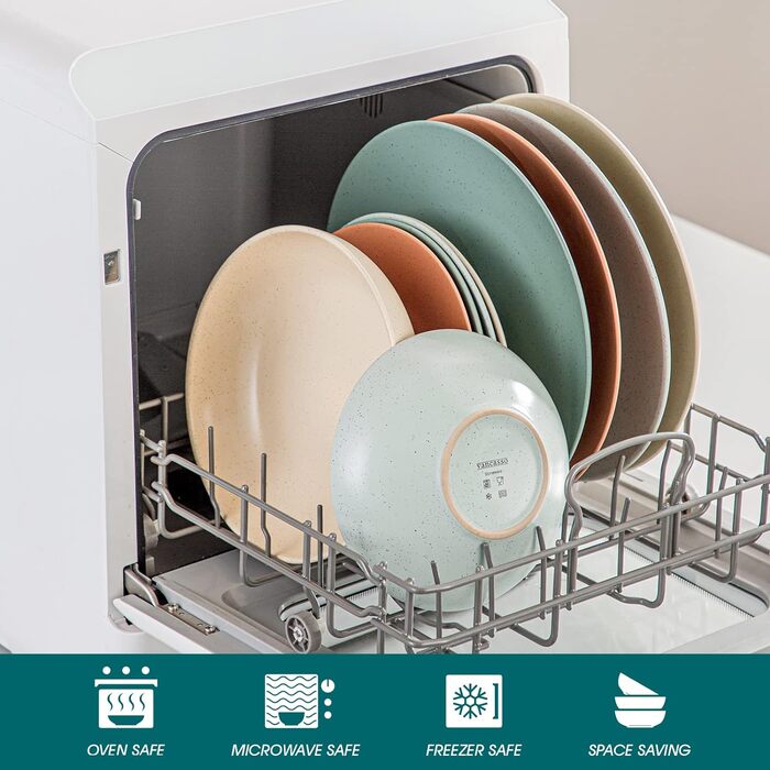 Столовий сервіз з керамограніту, ванкассо 32 шт. Карстовий комбінований сервіз з фаянсу, набір посуду у вінтажному вигляді на 4-12 осіб (Сабіна-м, посуд на 4 особи)