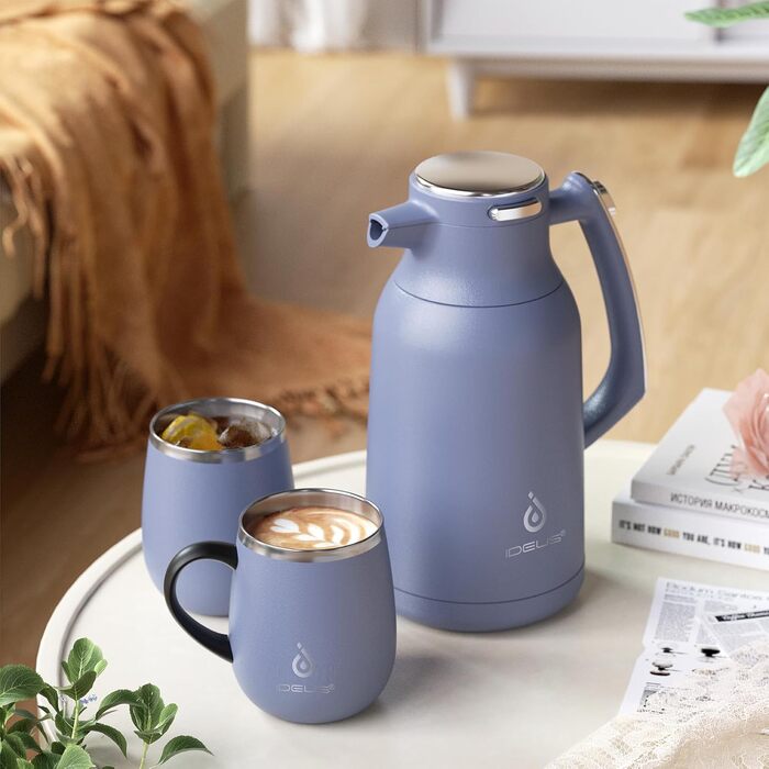 Термос-кофейник 2 л, морской голубой Ideus