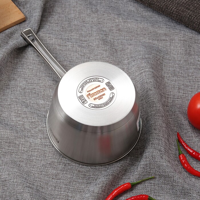 Ківш Fissman MILLENIUM 16x9 см / 1,5 л зі скляною кришкою (5360)