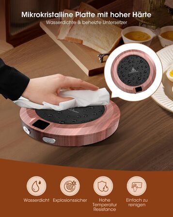 Подогреватель чашек до 75C, 3 уровня температуры MXMZHXU