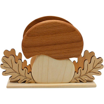 Деревянный держатель для салфеток 13 x 4 x 8 см Dekohelden24