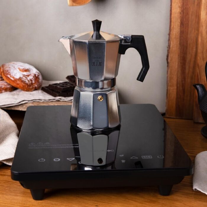 Плита индукционная 2000 Вт портативная Full Crystal Onyx Cecotec