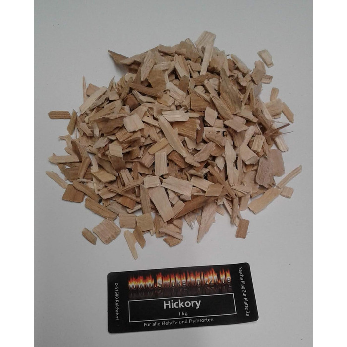 Треска из древесины гикори для копчения 1 кг www.Smokerholz24.de
