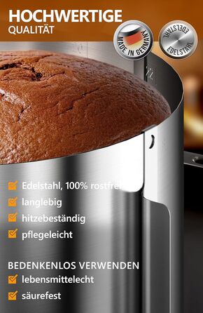 Форма для выпечки из нержавеющей стали, высота 20 см 4smile