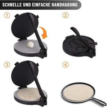 Прес для тортильї ручний 25 см Tortillada