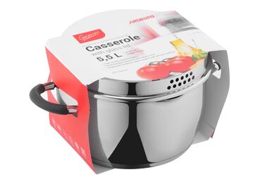 ARDESTO Gemini Pan, стеклянная крышка, 5,5 л, нержавеющая сталь