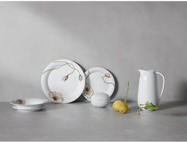 Тарелка 27 см, белая с акварельным узором Poppy Hammershøi Kähler