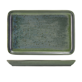 Блюдо прямоугольное 30*20 см, зеленое, Terra Porcelain Aqua Green, GenWare