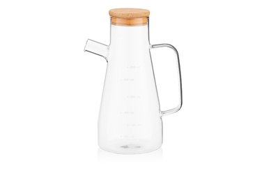 ARDESTO Пляшка для олії та оцту Midori, 650мл, боросилікатне скло, прозорий