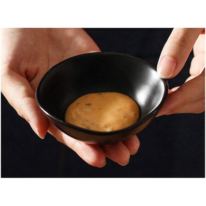 Керамічні тарілки для соусу 4 шт чорний XinHuiGY