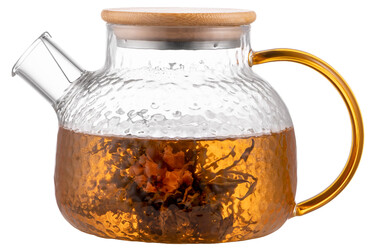 ARDESTO Заварник Gemini Dew 1000мл, боросиликатное стекло, бамбук, прозрачный