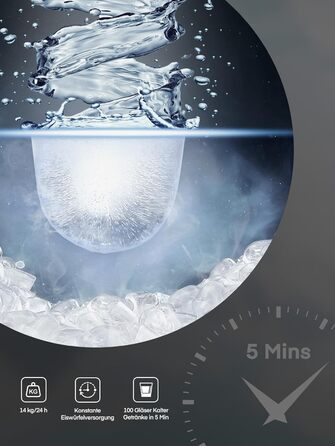 Льодогенератор 1,5 л 120 Вт чорний FOHERE