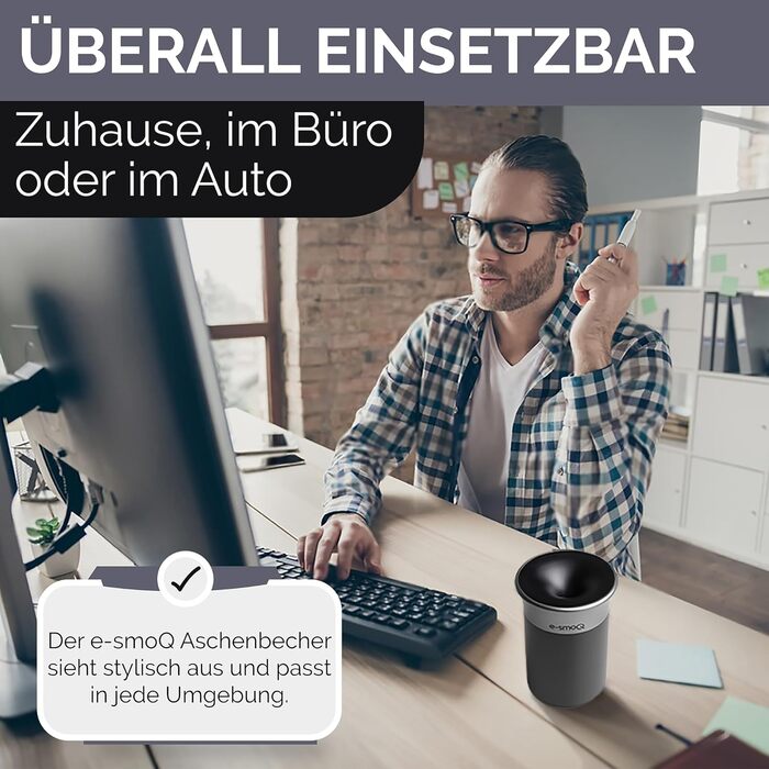 Попільничка для тютюнових стіків з кришкою e-smoQ