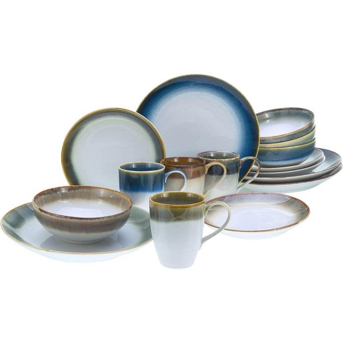 Серія Cascade Bowls Mix, набір чаш Buddha 4 предмети (кольоровий мікс, комбінація 16 предметів), 17546