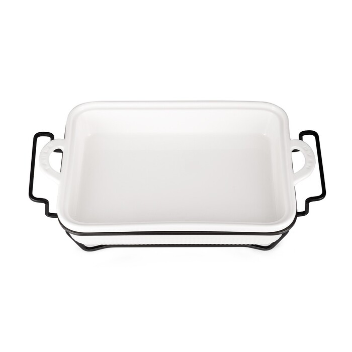 Марміт прямокутний Fissman 31x22,5x6,5 см / 2,2 л фарфор (14161)