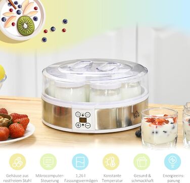 Йогуртниця на 7 порційних баночок по 180 мл HOMCOM