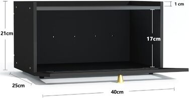 Бамбукова хлібниця 40 x 25 x 21 см чорна AINILE