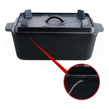 Форма для выпечки хлеба чугунная 34х24х14,5 см с крышкой Santos