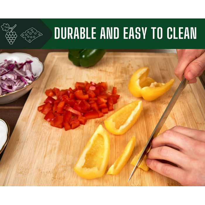 Дошка обробна 45 x 30 x 2 см бамбукова Harcas