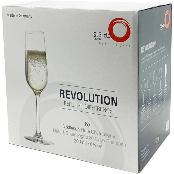 Келих для шампанського 200 мл, набір 6 предметів, Revolution Stölzle Lausitz