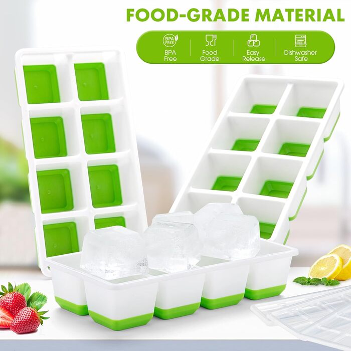 Силіконова форма для льоду 3 шт зелений Sinnsally