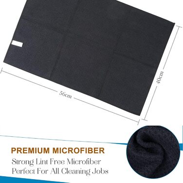 Кухонні рушники VIVOTE, рушники для гостей, подарункові, 40x60 см, 2 шт., м&39які кухонні рушники, абсорбуючі рушники (чорні)