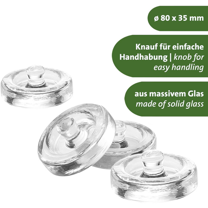 Скляний гніт для квашення та ферментації, набір 4 предмети, Ø 8 х 3,5 см Westmark