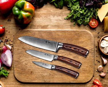Набір ножів 3 предметів Wakoli