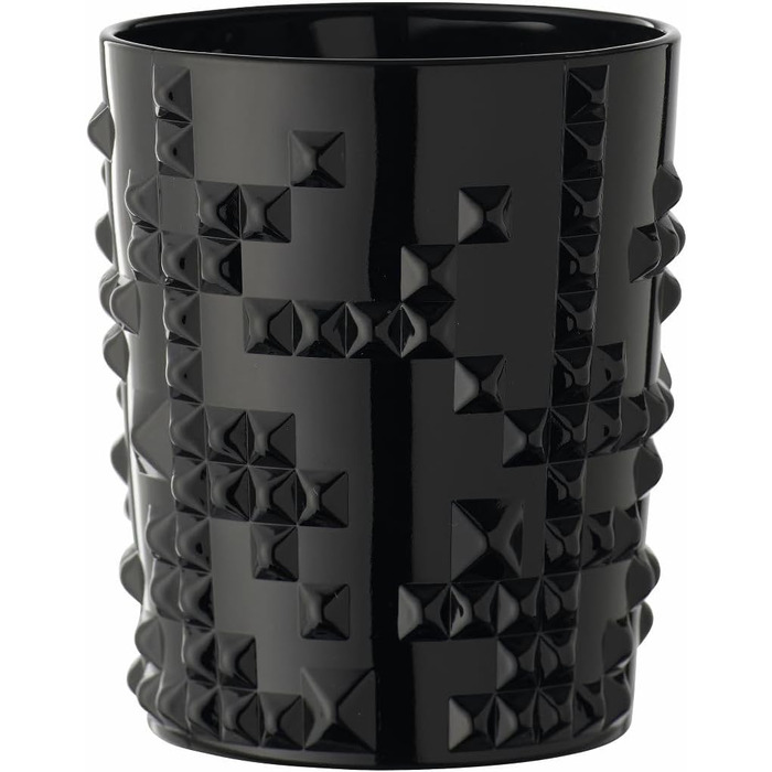 Набор из 4 предметов, хрустальный бокал, 390 мл, punk, 0099498-0 (стакан для виски, черный)