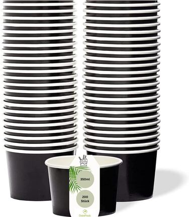 Набір паперові стаканчики для морозива 200 шт. 350 мл DeinPack