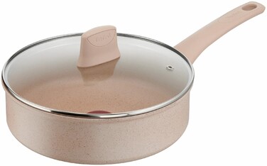 Сотейник Tefal Delight, з кришкою, 24см, алюміній, бпкеліт, бежевий
