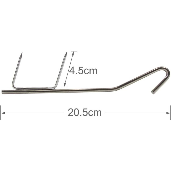 Набір гачків для коптильні з нержавіючої сталі 20 шт 21 см Croch