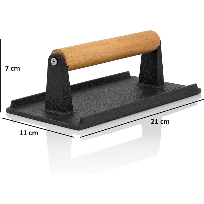 Прес для бургерів з дерев'яною ручкою 21 x 11 см BBQ-Toro