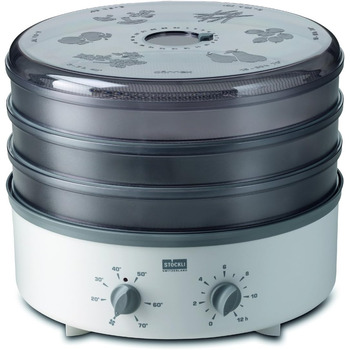 Дегідратор на 3 полиці, 600 Вт, круглий Stöckli