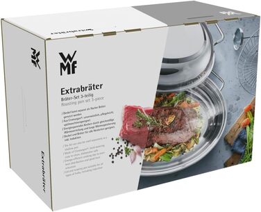 Жаровня 8,5 л з кришкою, дротяною вставкою та термометром для м'яса WMF