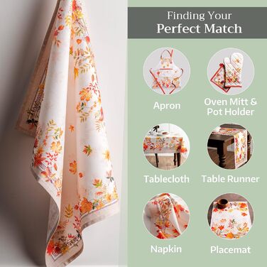 Набір із 3 багатоцільових кухонних рушників Барних рушників День подяки/Різдво (50 см x 70 см) (26 - Amarante, 50 x 70 см (Набір із 3 шт.)), 39 Hermine Noel