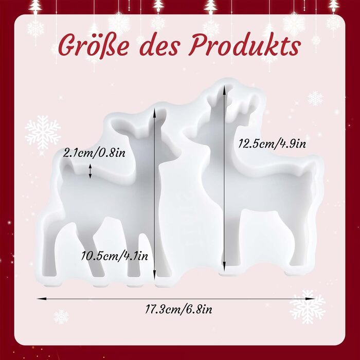 И силіконова форма ялинка форми для лиття ялинки силіконові гіпсові форми для лиття свічок форми для лиття різдвяні силіконові форми ялинка своїми руками (D), 3 шт.