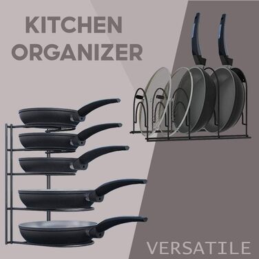 Органайзер для посуду 30 см, 5 полиць, чорний SASONCO