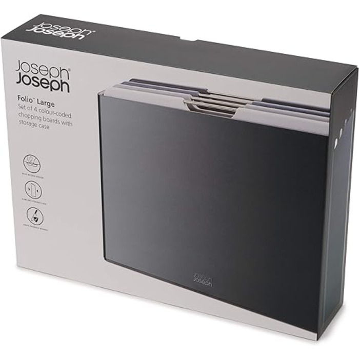 Набір обробних дощок, 7,5 х 26 х 36 см, графіт Folio Large Joseph Joseph