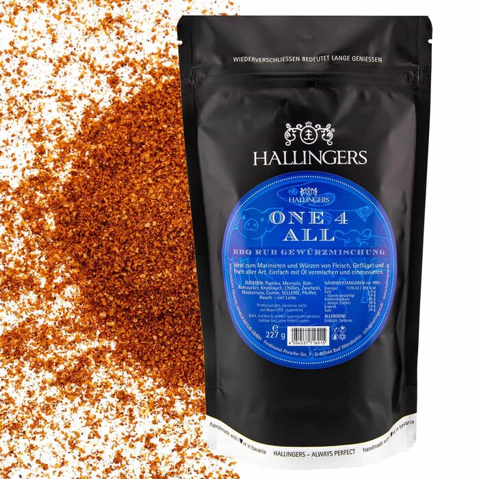 Класичний набір спецій Hallingers - 1 - Подарунковий набір спецій ручної роботи, 12 спецій з усього світу (Набір) - Літній подарунок та ідеальний подарунок для барбекю Подарунок для нової домівки &quotВітання та дружба&quot Класичні спеції., 12 спецій (73