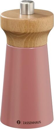 Песок Zassenhaus WESTERLAND лакированная древесина бука Фрезерная головка из древесины бука с бесступенчатой регулировкой высокопроизводительной керамической шлифовальной машины Мельница для специй для соли 12 см, Ø 5,4 см (мельница для перца, коралл, бук