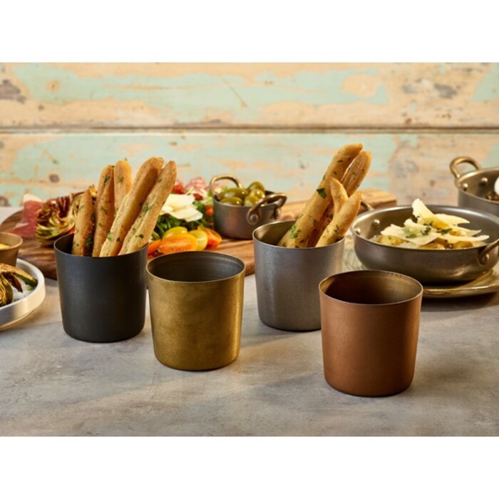 Склянка сервірувальна 8.5х8.5 см, 420 мл, Gold Vintage steel, GenWare