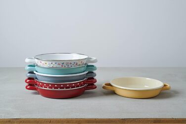 Сковорода для яєць, 18 см, КЛАСИЧНА КОЛЬОРОВА/ПАСТЕЛЬНА, золотисто-жовта, висота 4 см, емаль, сковорода, для яєчних страв, індукційна, 0293-006